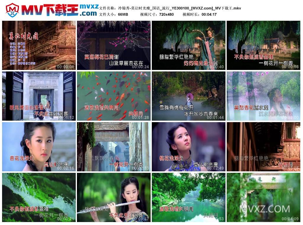冷锦秀-莫让时光瘦_国语_流行_YE300100